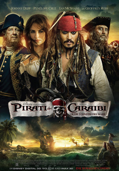 locandina pirati dei caraibi oltre i confini del mare