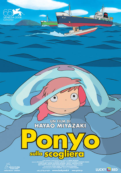 locandina ponyo sulla scogliera